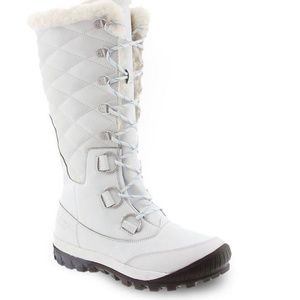 NEW NIB Bearpaw Leather Isabella Waterproof Winter Rain Snow Boots White Size 10